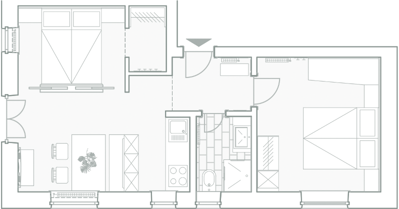Grundriss Apartment Weitblick